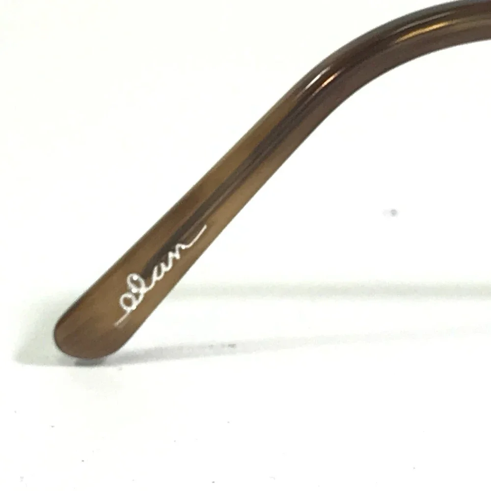 Elan 9307 Khaki Eyeglasses Frames Brown Horn Rectangular Full Rim 54-17-140
